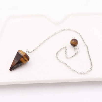 Fashion Geometric Natural Stone Pendant Necklace