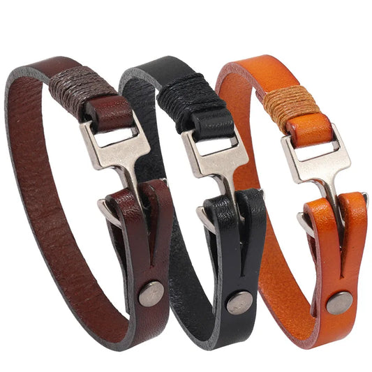 Fashion Geometric Pu Leather Alloy Unisex Bracelets 1 Piece