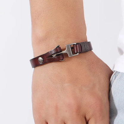 Fashion Geometric Pu Leather Alloy Unisex Bracelets 1 Piece