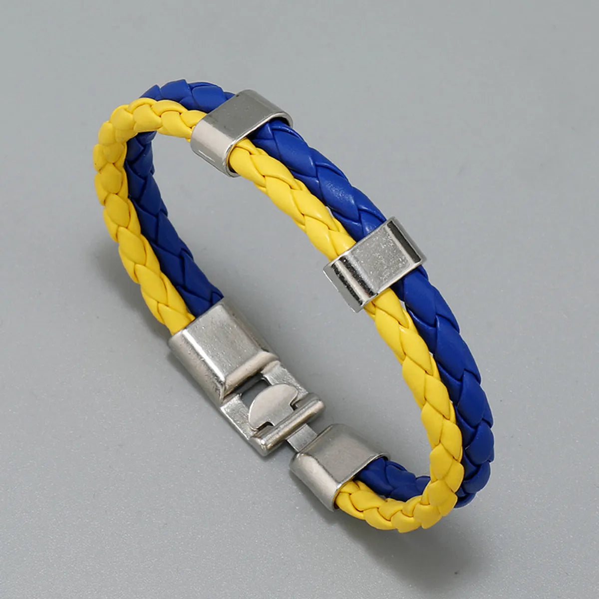 Fashion Geometric Pu Leather Knitting No Inlaid Bracelets