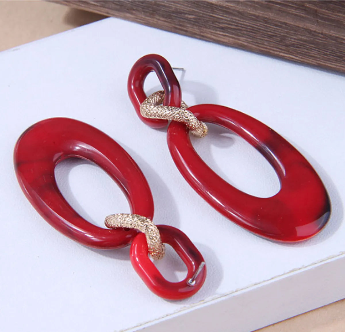 Fashion Geometric Resin Stoving Varnish Women's Drop Earrings 1 Pair