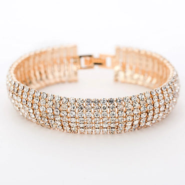 Fashion Geometric Rhinestone Rhinestone Rhinestones Women'S Bangle 1 Piece