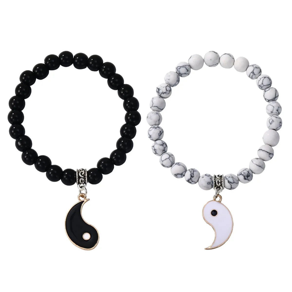 Fashion Geometric Round Couple Simple Alloy Bracelet