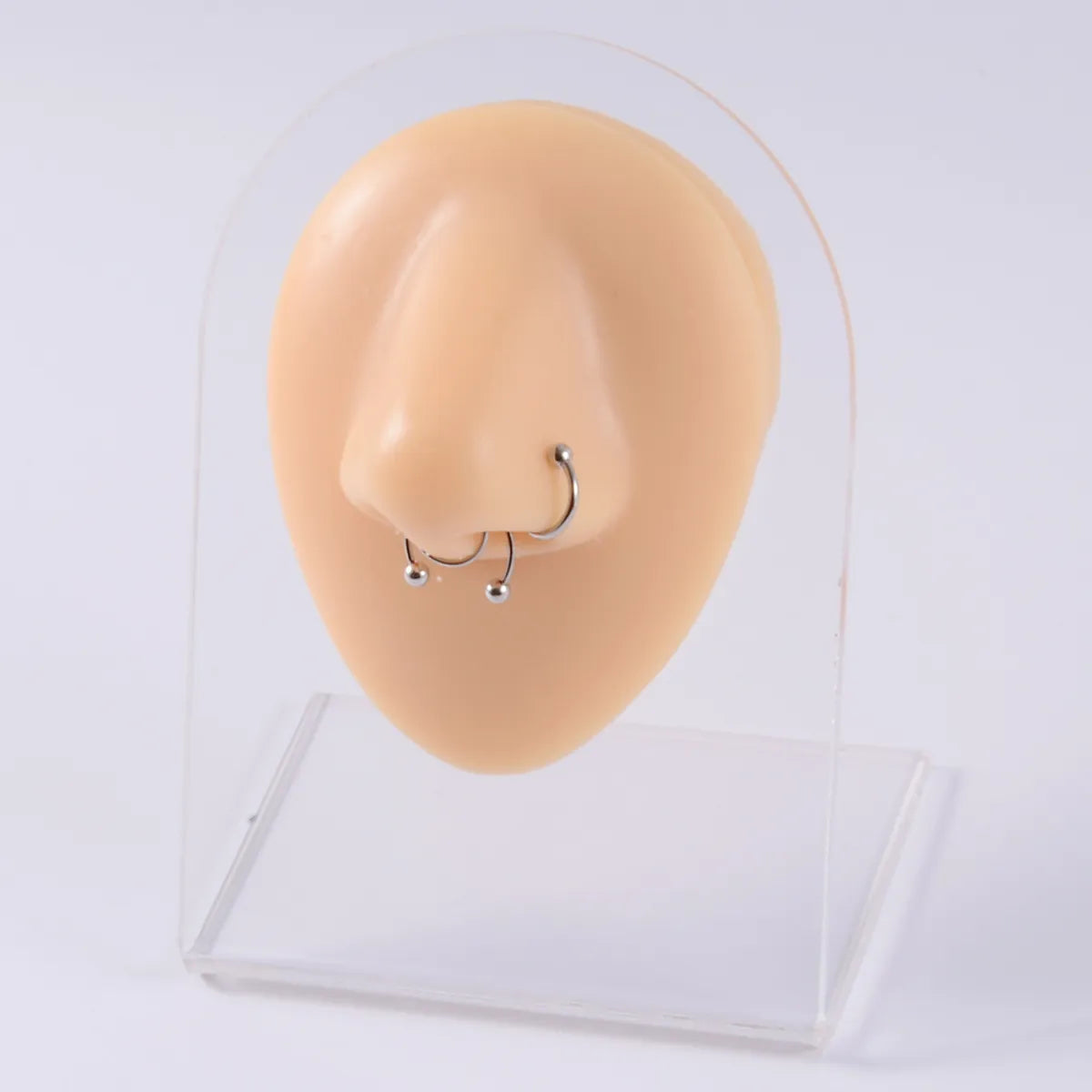 Fashion Geometric Silica Gel Simulation No Inlaid Stereo Ear Model