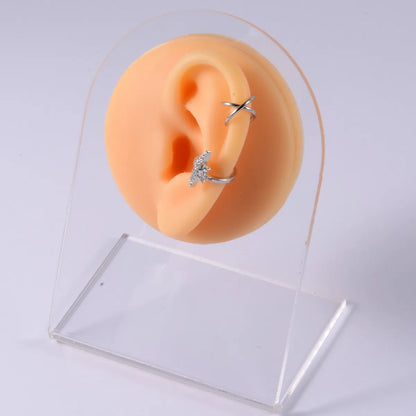 Fashion Geometric Silica Gel Simulation No Inlaid Stereo Ear Model