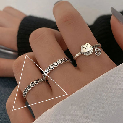 Fashion Geometric Copper Plating White Gold Plated Silver Plated Women'S Open Ring