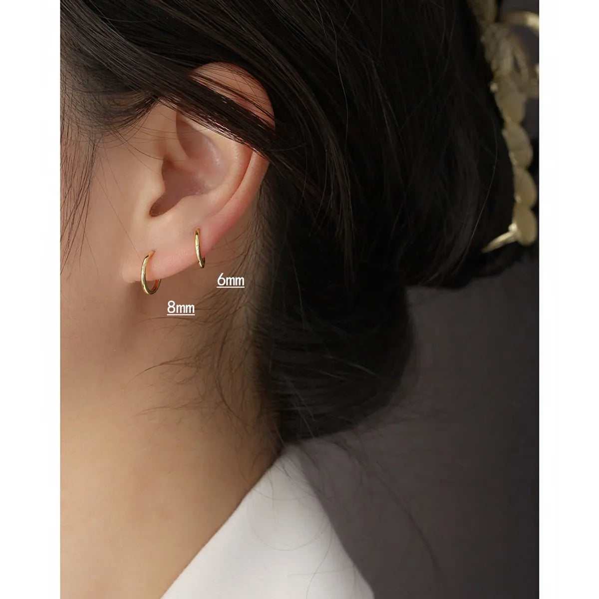 Fashion Geometric Silver Plating Hoop Earrings 1 Pair