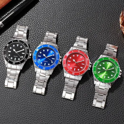 Fashion Geometric Single Folding Buckle Electronic Men'S Watches