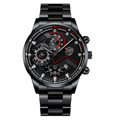 Fashion Geometric Single Folding Buckle Quartz Men'S Watches