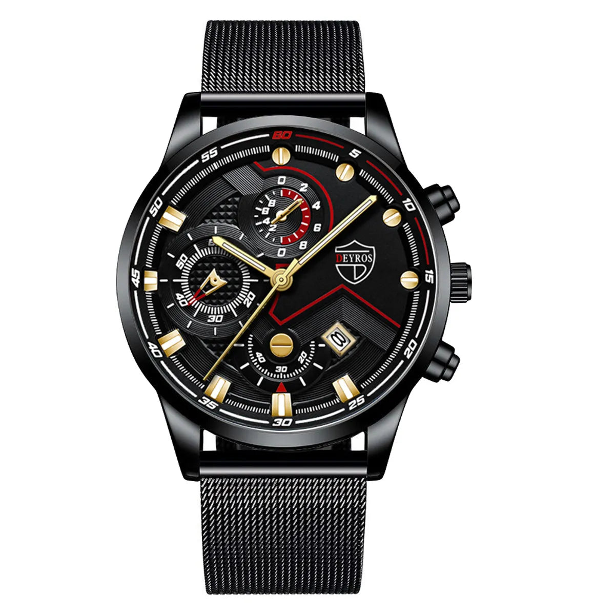 Fashion Geometric Single Folding Buckle Quartz Men'S Watches