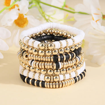 Fashion Geometric Soft Clay Plating Unisex Bracelets 1 Set