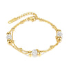 Fashion Geometric Stainless Steel Zircon Bracelets In Bulk