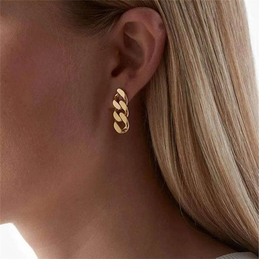 Fashion Geometric Stainless Steel Earrings Patchwork Stainless Steel Earrings