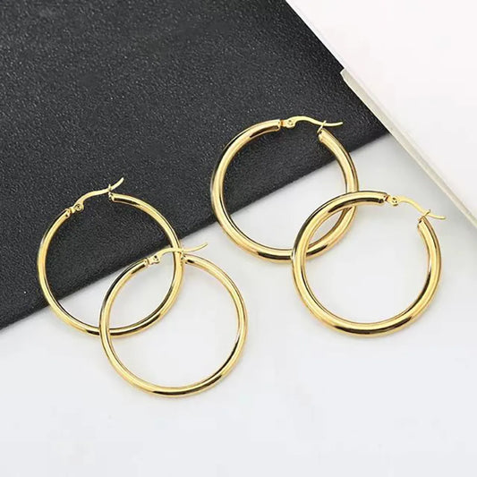 Fashion Geometric Stainless Steel Earrings Plating Stainless Steel Earrings