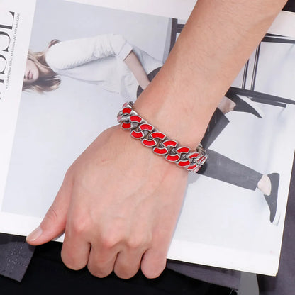 Fashion Geometric Stainless Steel Enamel Bracelets 1 Piece