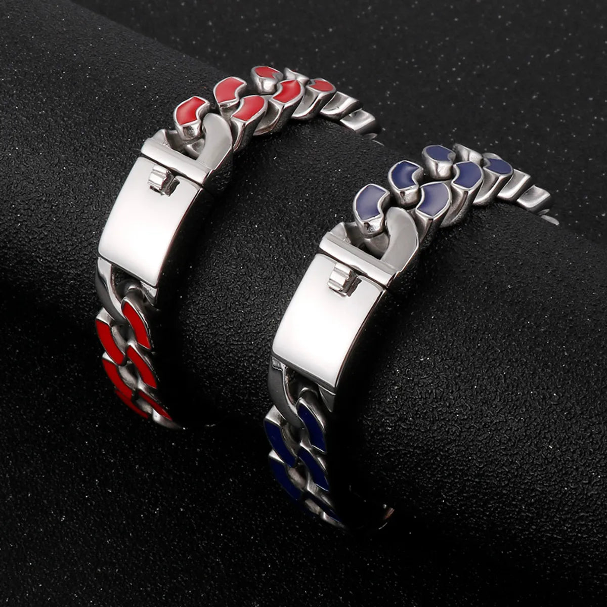 Fashion Geometric Stainless Steel Enamel Bracelets 1 Piece