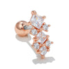 1 Piece Fashion Geometric Inlay Stainless Steel Zircon Ear Studs