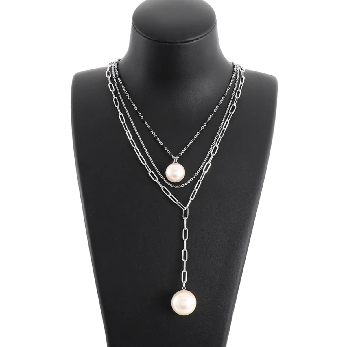 Fashion Geometric Stainless Steel Layered Necklaces Stainless Steel Necklaces