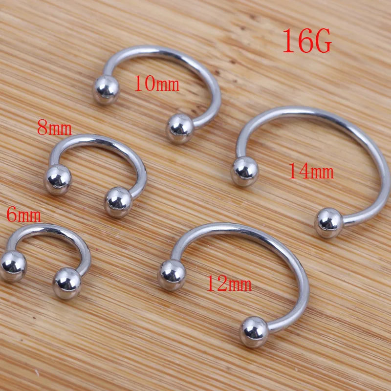 Fashion Geometric Stainless Steel Metal Nose Ring 1 Piece