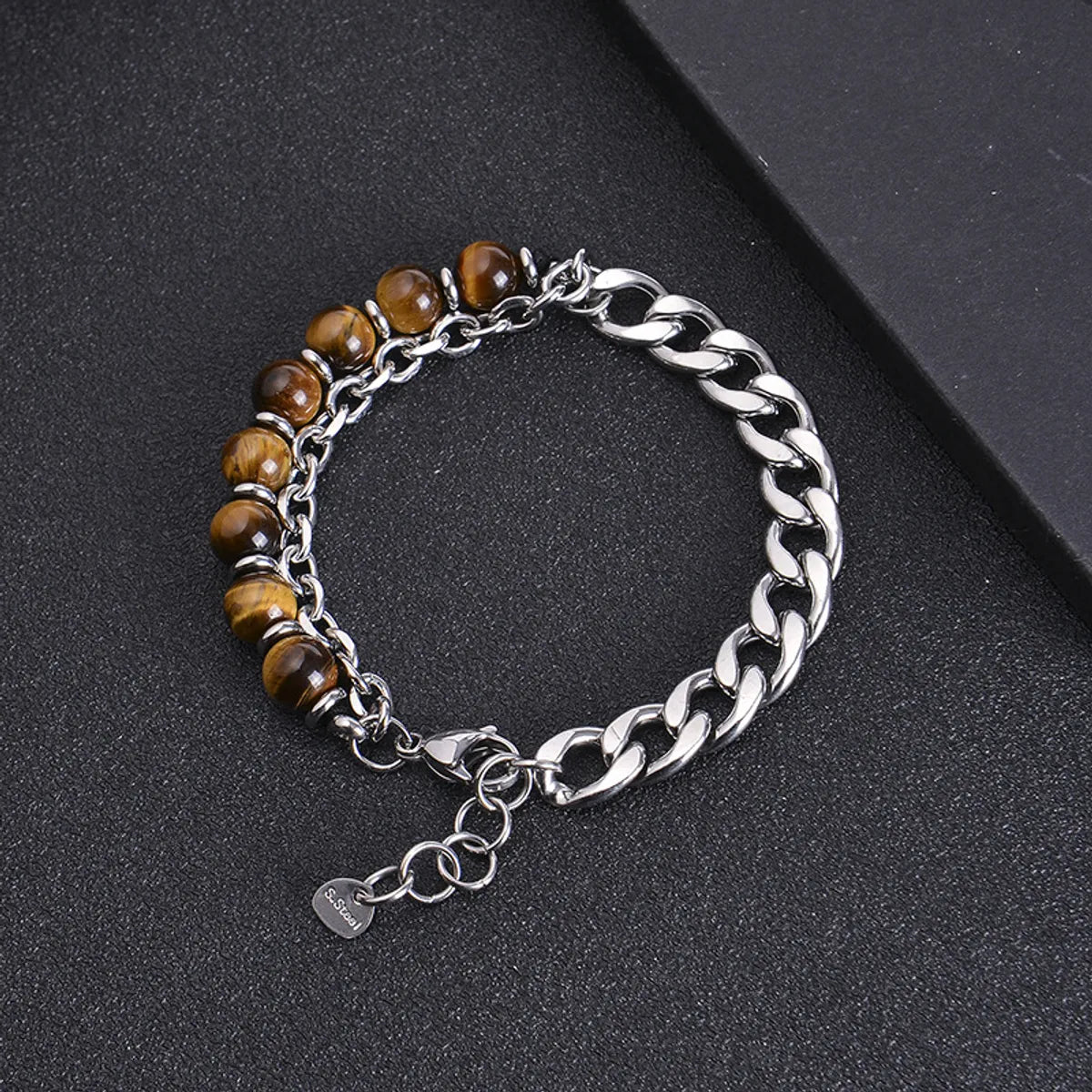 Fashion Geometric Stainless Steel Natural Stone Handmade Bracelets 1 Piece