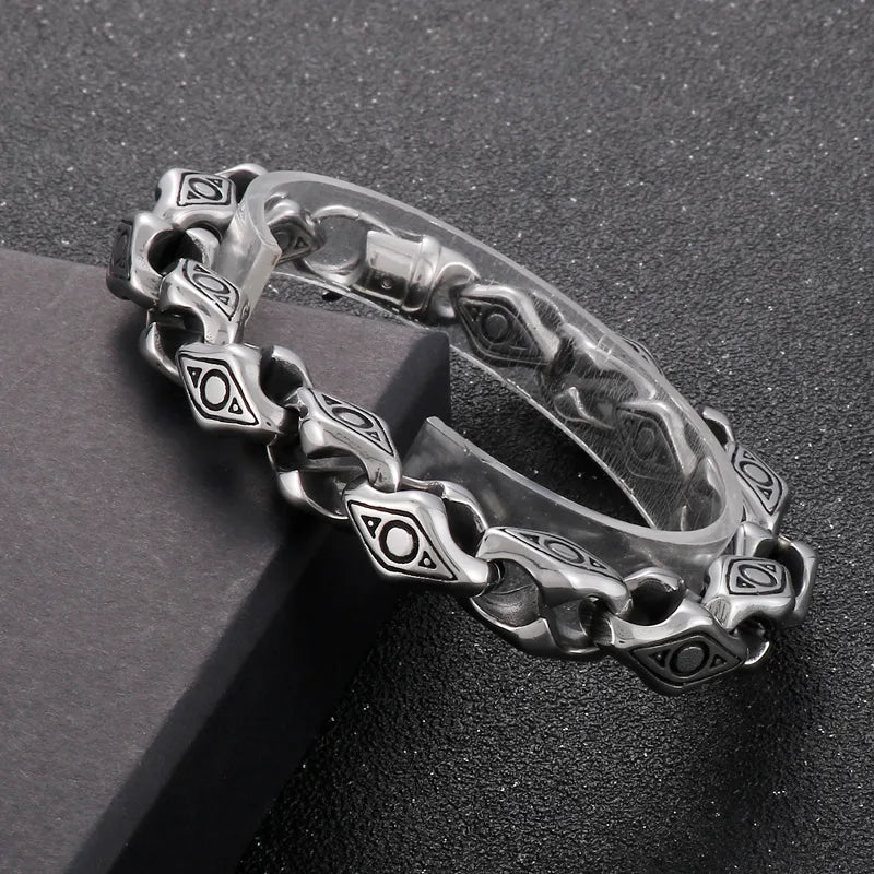 Fashion Geometric Stainless Steel Patchwork Bracelets 1 Piece