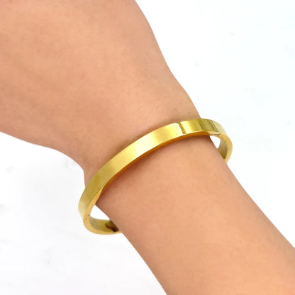 Fashion Geometric Stainless Steel Plating Bangle 1 Piece