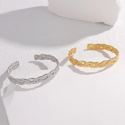 Fashion Geometric Stainless Steel Plating Bangle