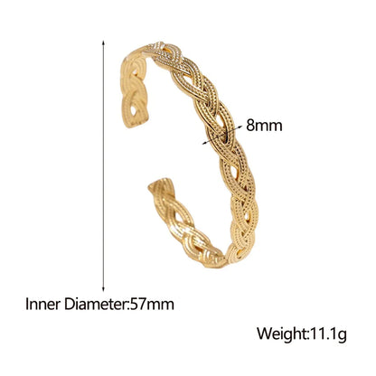 Fashion Geometric Stainless Steel Plating Bangle