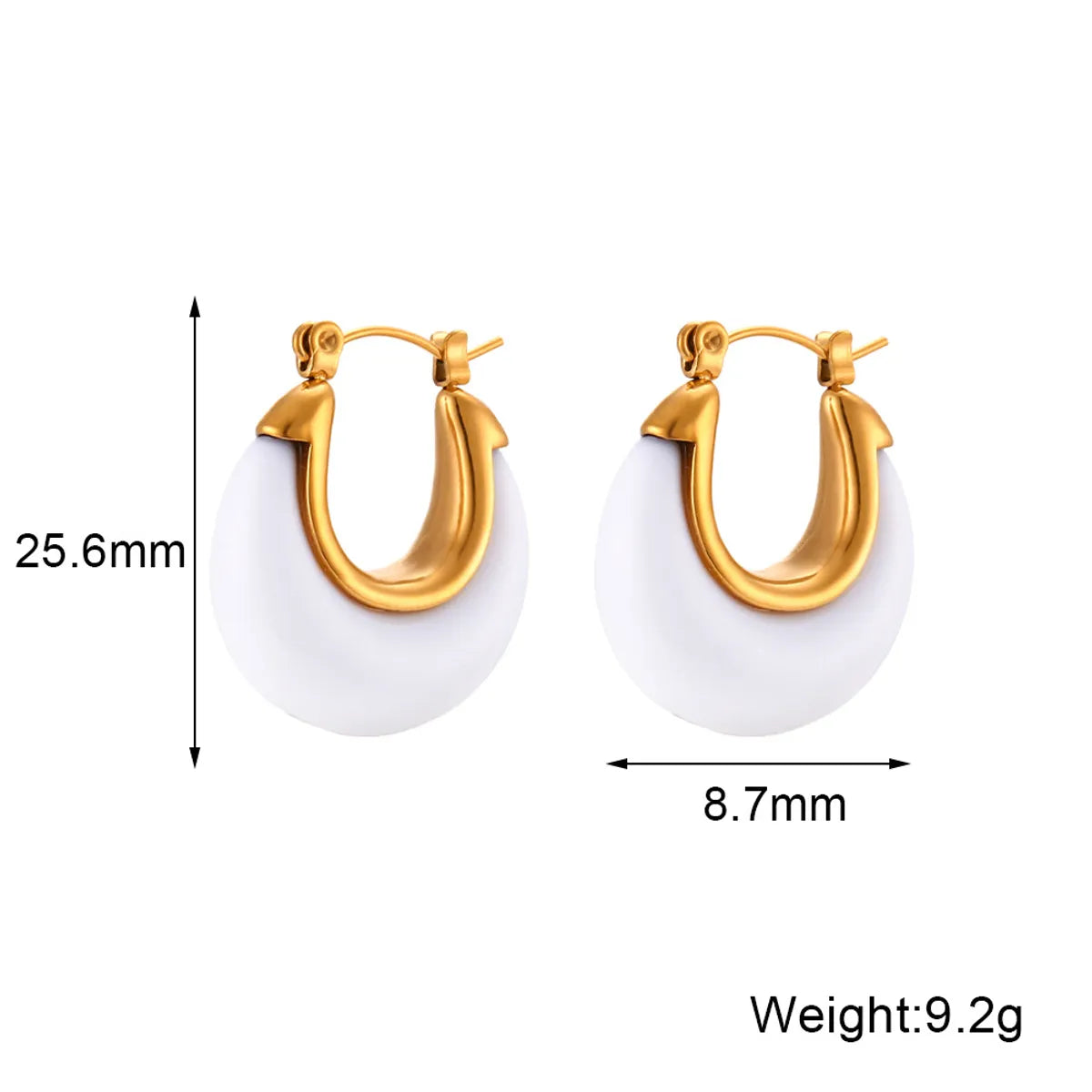 1 Pair Fashion Geometric Plating Stainless Steel Earrings