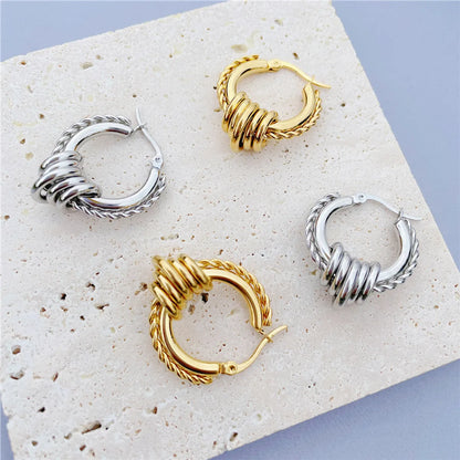 1 Pair Fashion Geometric Plating Stainless Steel Earrings