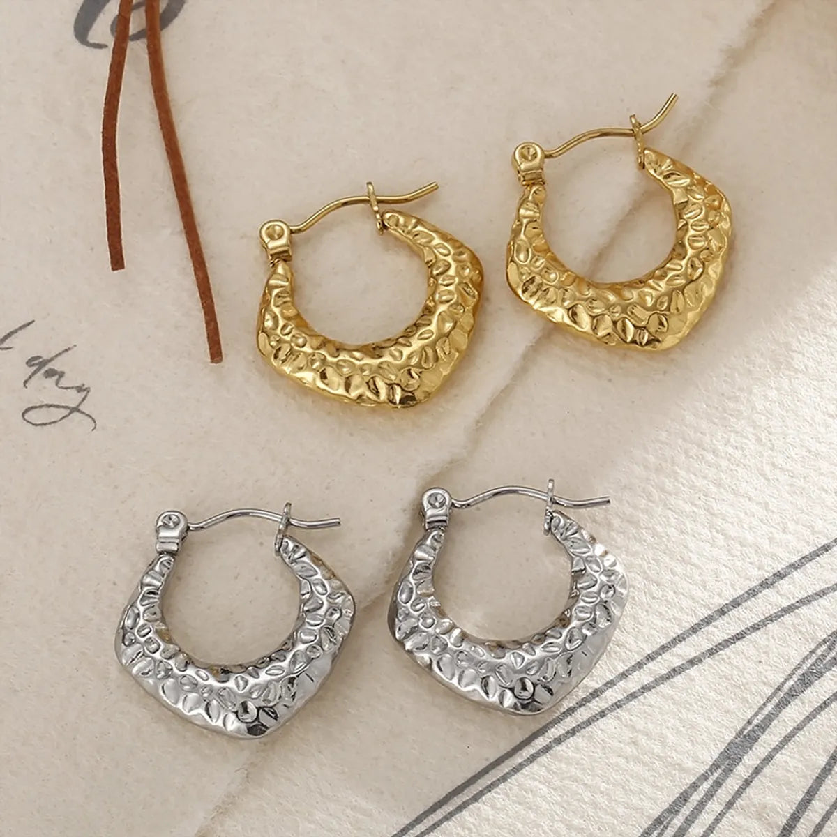 1 Pair Fashion Geometric Plating Stainless Steel Earrings