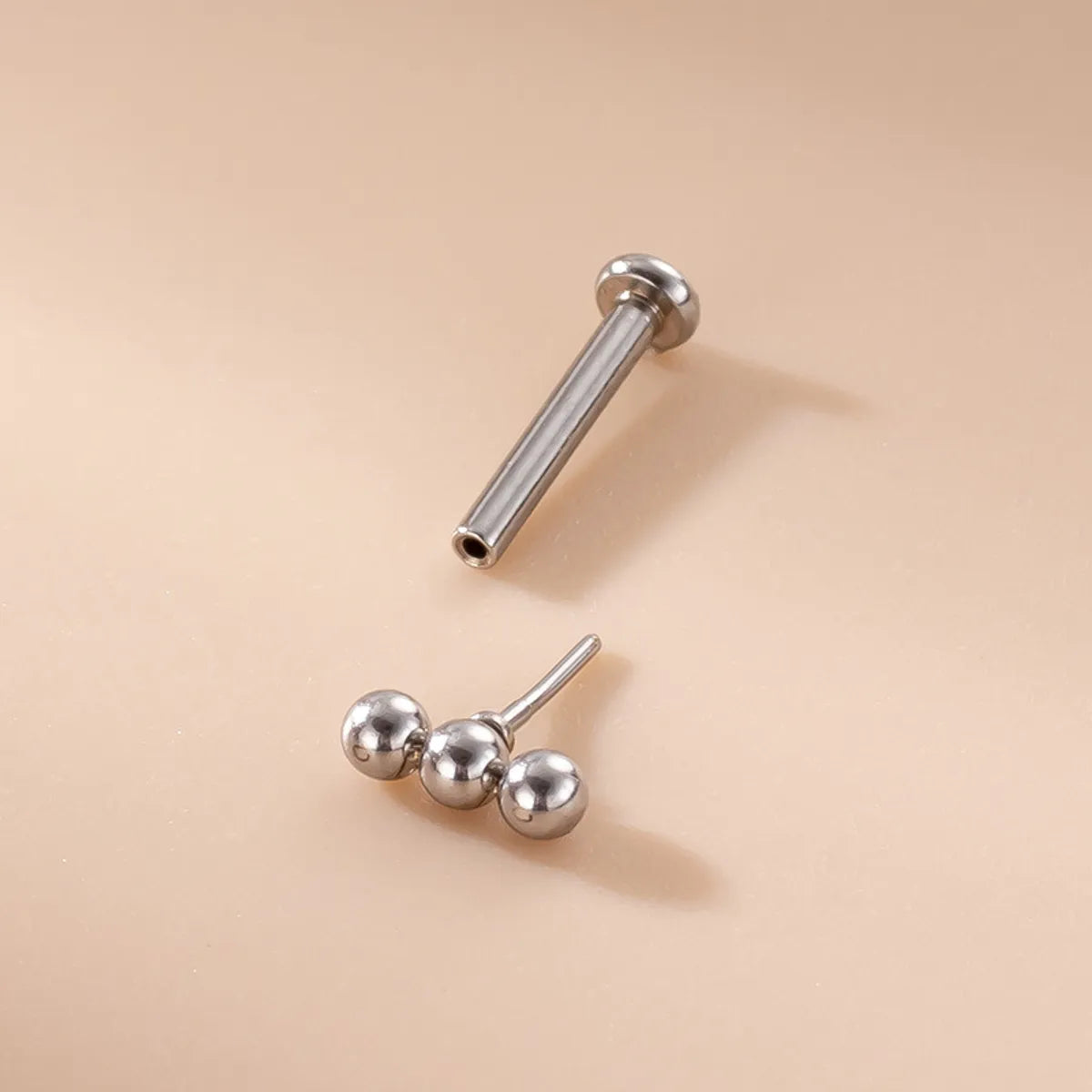 Fashion Geometric Stainless Steel Plating Labret 1 Piece