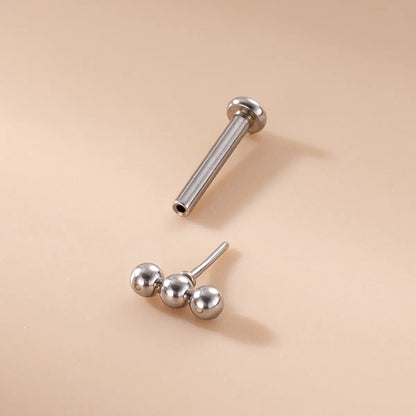 Fashion Geometric Stainless Steel Plating Labret 1 Piece