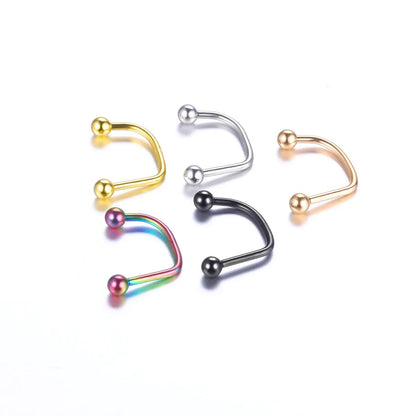 Fashion Geometric Stainless Steel Plating Lip Stud 1 Piece