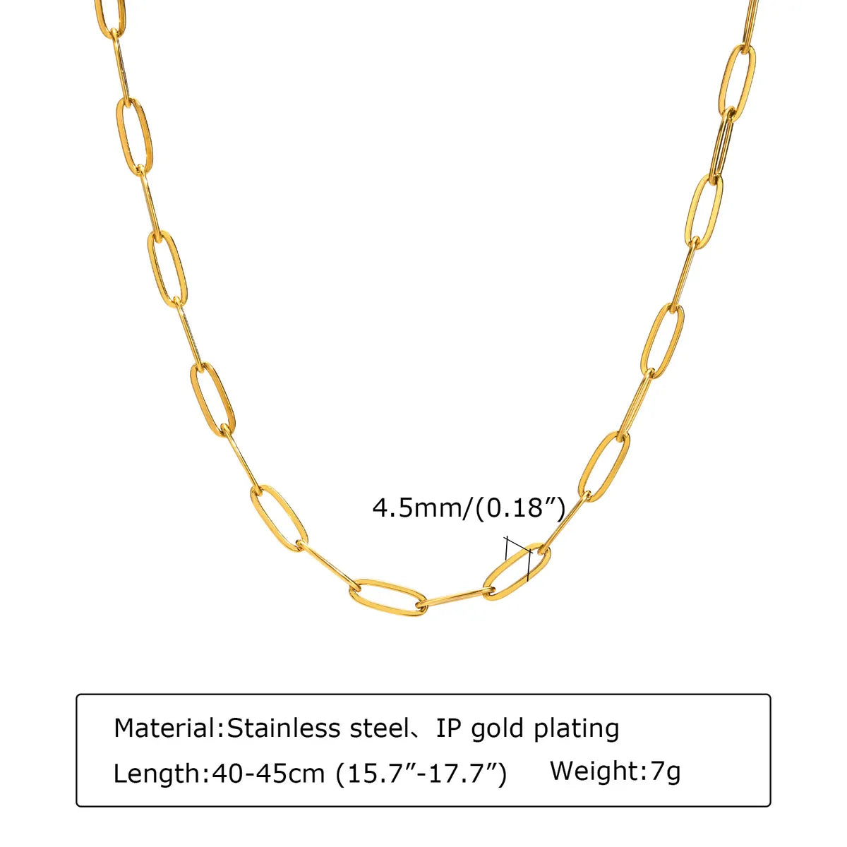 Fashion Geometric Stainless Steel Plating Necklace 1 Piece