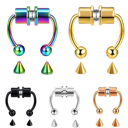 Fashion Geometric Stainless Steel Plating Nose Ring