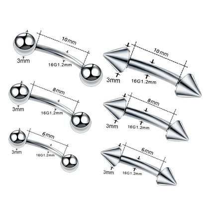 Fashion Geometric Stainless Steel Polishing Eyebrow Nails