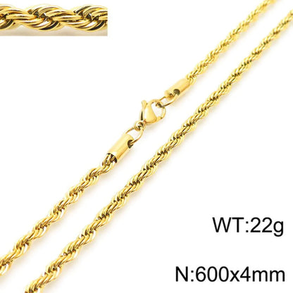 Fashion Geometric Stainless Steel Titanium Steel Plating Gold Plated Necklace