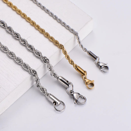 Hip-hop Insect Titanium Steel Inlaid Gold Necklace