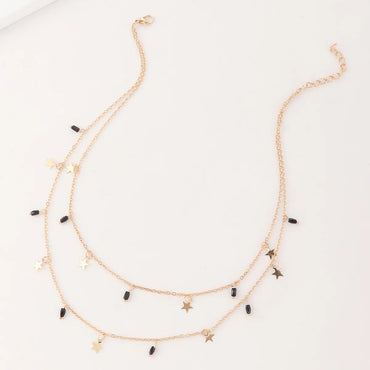 Fashion Geometric Star Alloy Plating Layered Necklaces 1 Piece