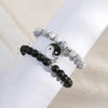 Fashion Geometric Stone Metal Inlaid Shell Couple Bracelets 1 Piece