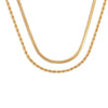 Fashion Geometric Titanium Steel Gold Plated Gold Plated Layered Necklaces