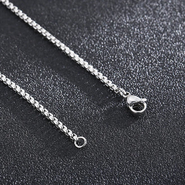 Fashion Geometric Titanium Steel Inlay Artificial Diamond Pendant Necklace 1 Piece