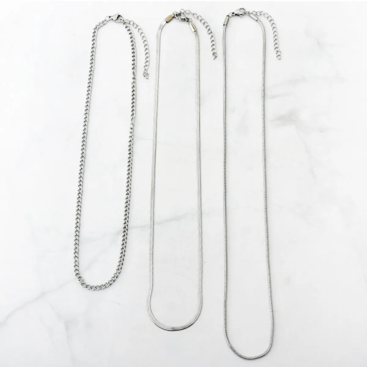 Fashion Geometric Titanium Steel Layered Necklaces Plating Stainless Steel Necklaces 1 Piece