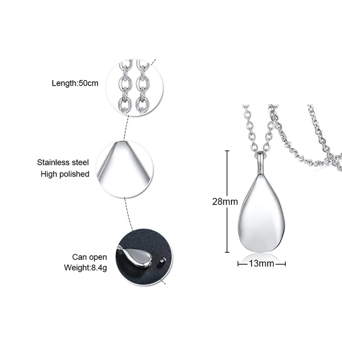 Fashion Geometric Titanium Steel Necklace Plating Stainless Steel Necklaces