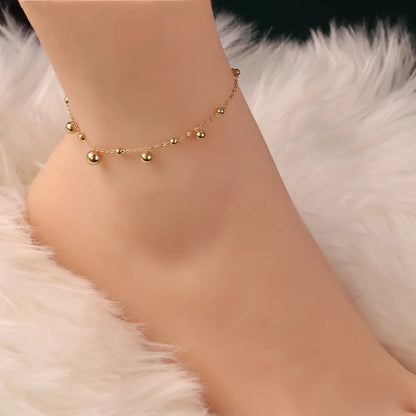 Fashion Geometric Titanium Steel Plating Anklet