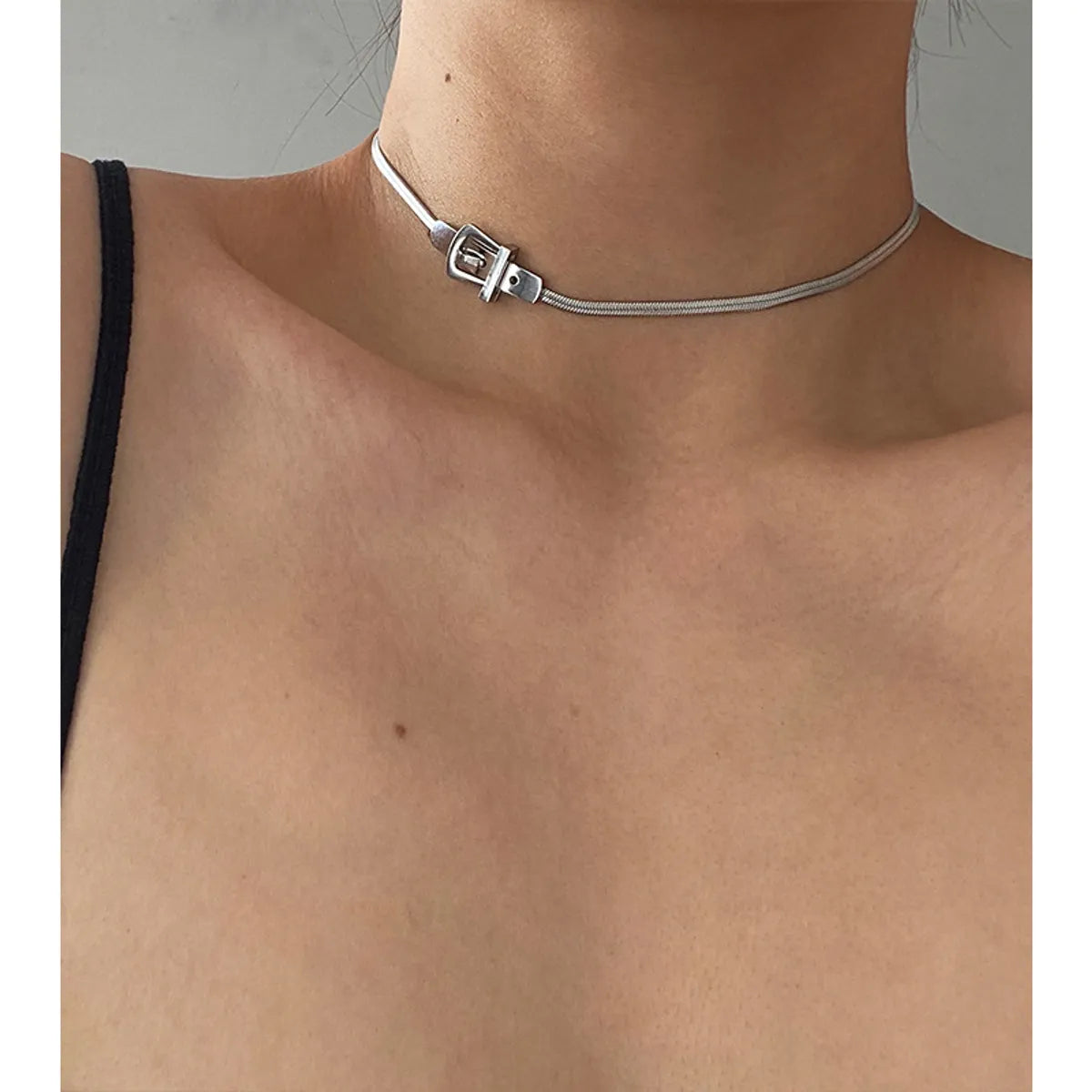 Fashion Geometric Titanium Steel Plating Choker 1 Piece