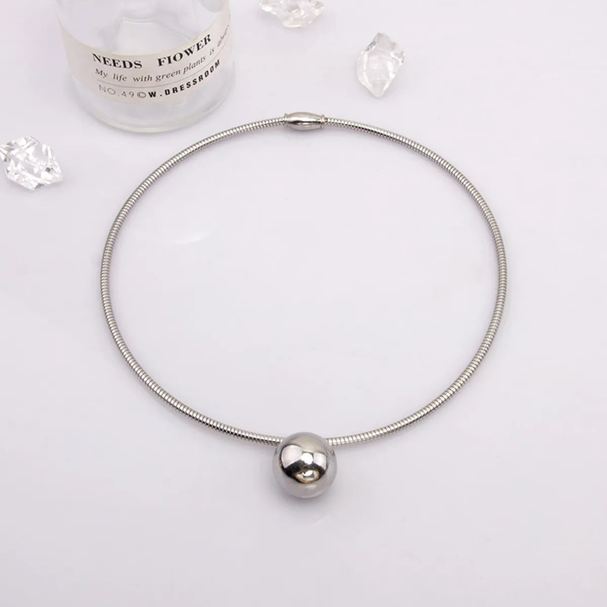 Fashion Geometric Titanium Steel Plating Choker