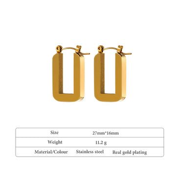 Fashion Geometric Titanium Steel Plating Earrings 1 Pair