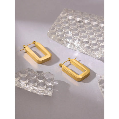 Fashion Geometric Titanium Steel Plating Earrings 1 Pair